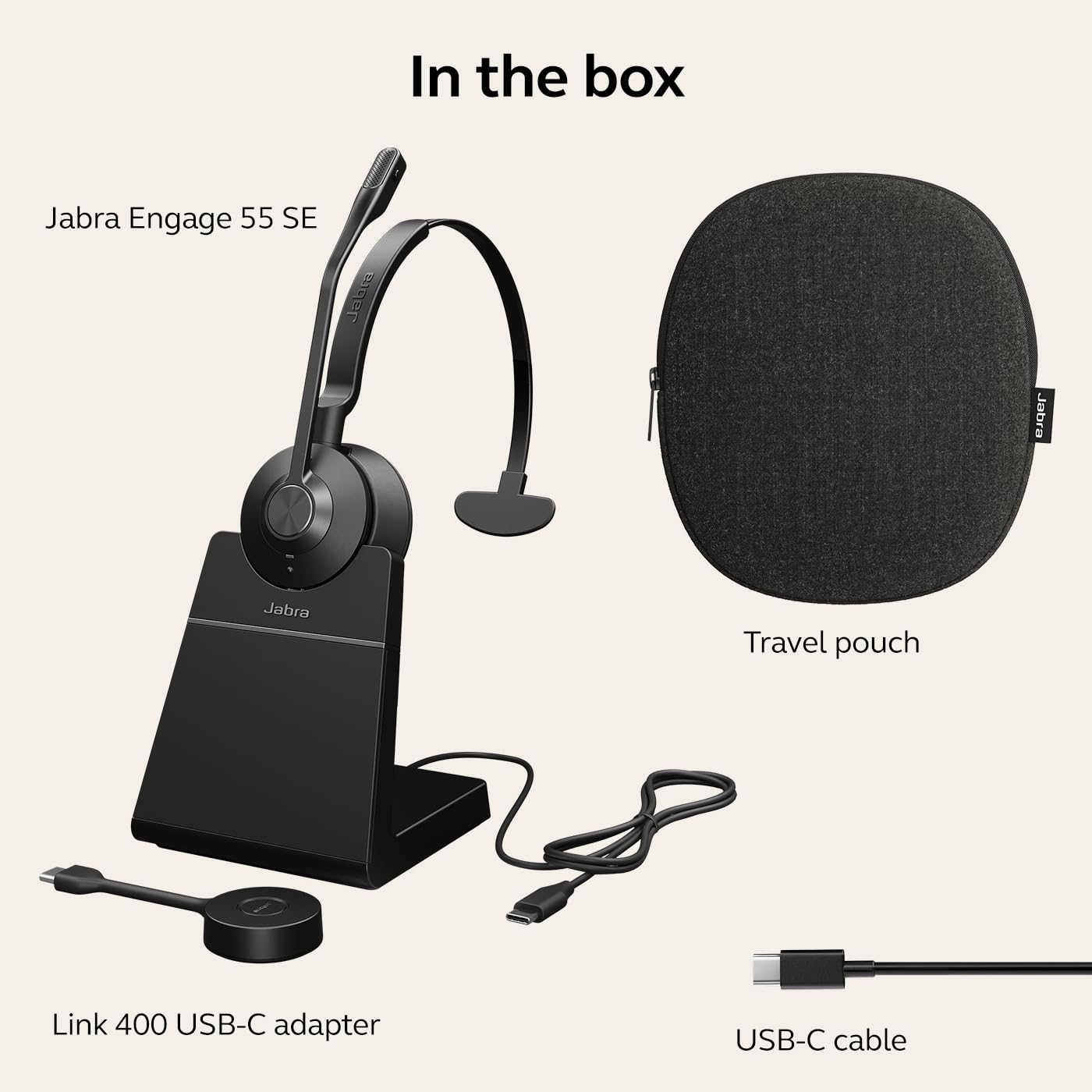Jabra Engage 55 SE USB-C ワイヤレスヘッドセット Jabra Engage 55 SE - USB-C MS Mono (Include Stand) : Amazon.ca
